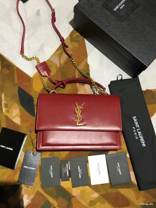 YSL MEDIUM SMOOTH SATCHEL IN LEATHER SUNSET 0821